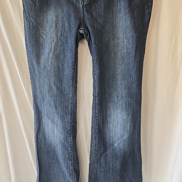 Nine Planet Jeans Wide Leg Dark Wash Size 13 With Embellished Back Pockets - Picture 2 of 16